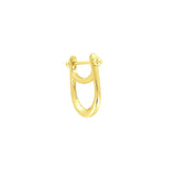 1 1/4" Shiny Gold, Horseshoe D Ring with Screw-In Pin, Zinc Alloy, #C-2102-GOLD