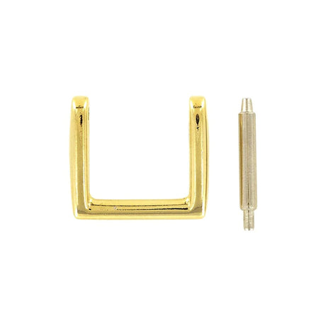 1" Gold, Handle Loop with Spring Pin, Zinc Alloy