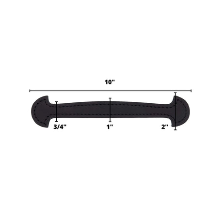 3/4" Black, Shovel Head Steamer Trunk Handle, Leather
