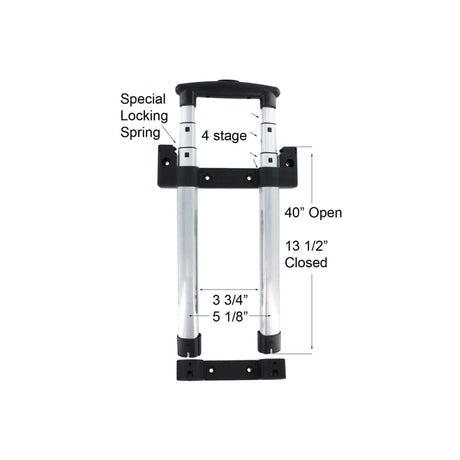 13" Black, 4-Stage Pull Handle Assembly