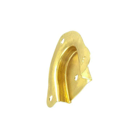 1 1/4" Brass, Smooth Edge Spade Trunk Handle End Cap, Steel