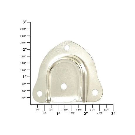 1 1/4" Nickel, Smooth Edge Spade Trunk Handle End Cap, Steel