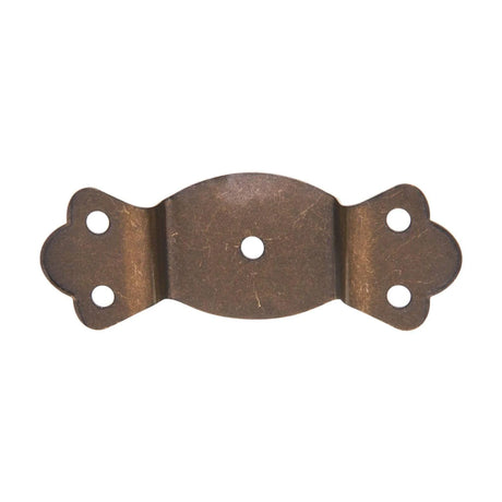 1 1/4" Antique Brass, Round Edge Trunk Handle Loop Holder No Nail, Steel