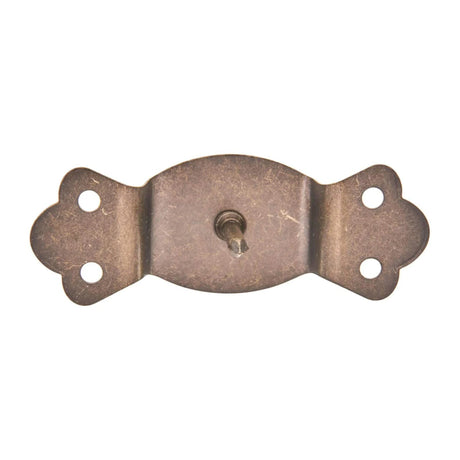 1 1/4" Antique Brass, Round Edge Trunk Handle Loop with Nail, Steel