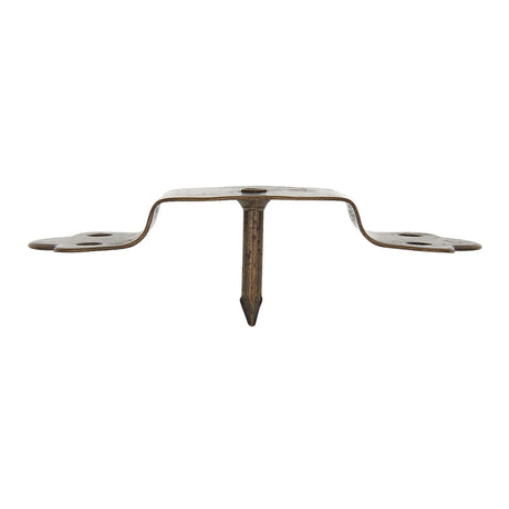1 1/4" Antique Brass, Round Edge Trunk Handle Loop with Nail, Steel
