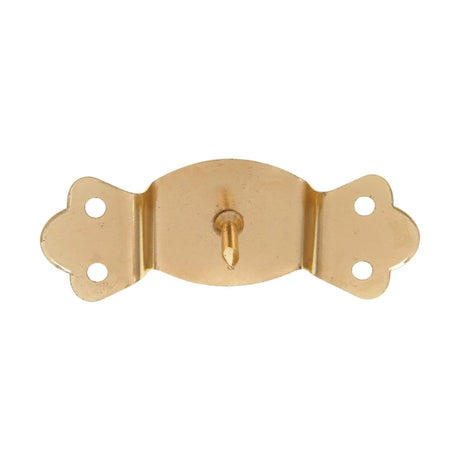 1 1/4" Brass, Round Edge Trunk Handle Loop with Nail, Steel