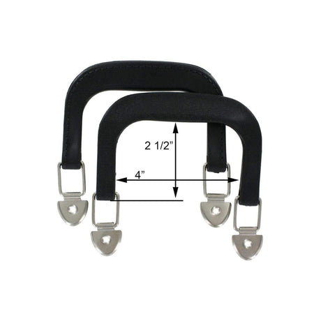 4" Black w/ Nickel, Plastic Double Handle, Zinc Alloy