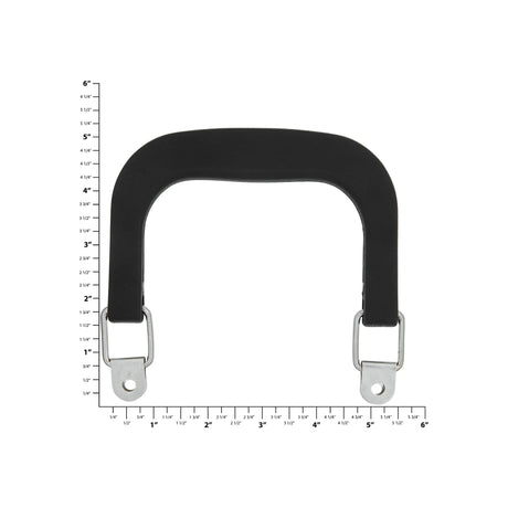 4" Black w/Nickel, Plastic Double Handles, Pair