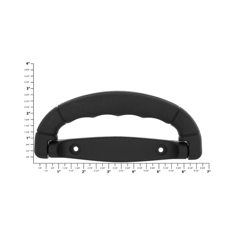 6 1/2" Black, Handle with Mounting Plate, Plastic