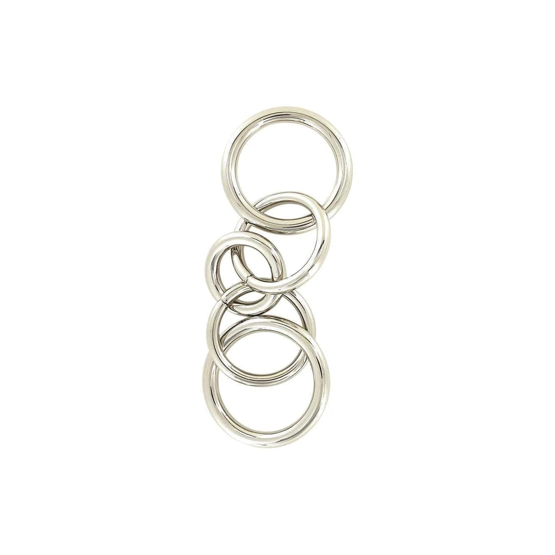 6 1/2" Shiny Nickel, Chain Handle Loop, Zinc Alloy, P2748 Weaver