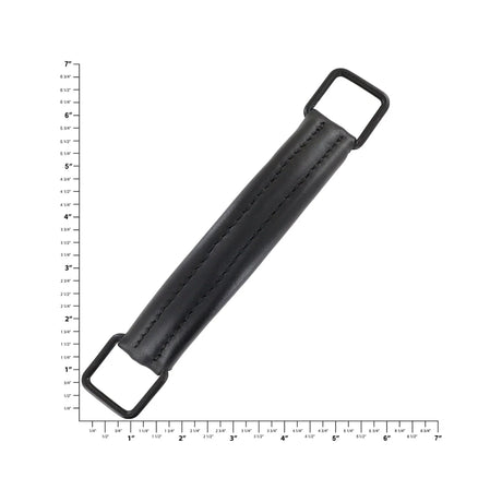 6" Black, Handle, Leather