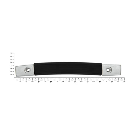 8 1/2" Black, Handle With Nickel Hardware, Vinyl