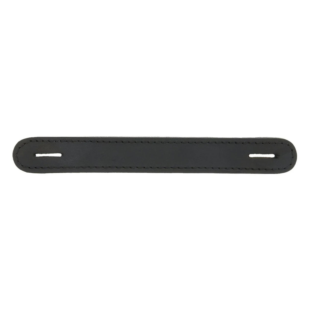 1" Black, Slotted Round End Trunk Handle, Leather