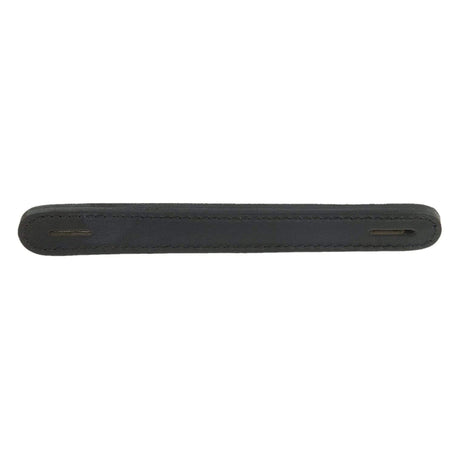1" Black, Slotted Round End Trunk Handle, Leather
