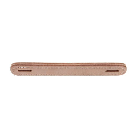 1" Natural Russet, Slotted Round End Trunk Handle, Leather