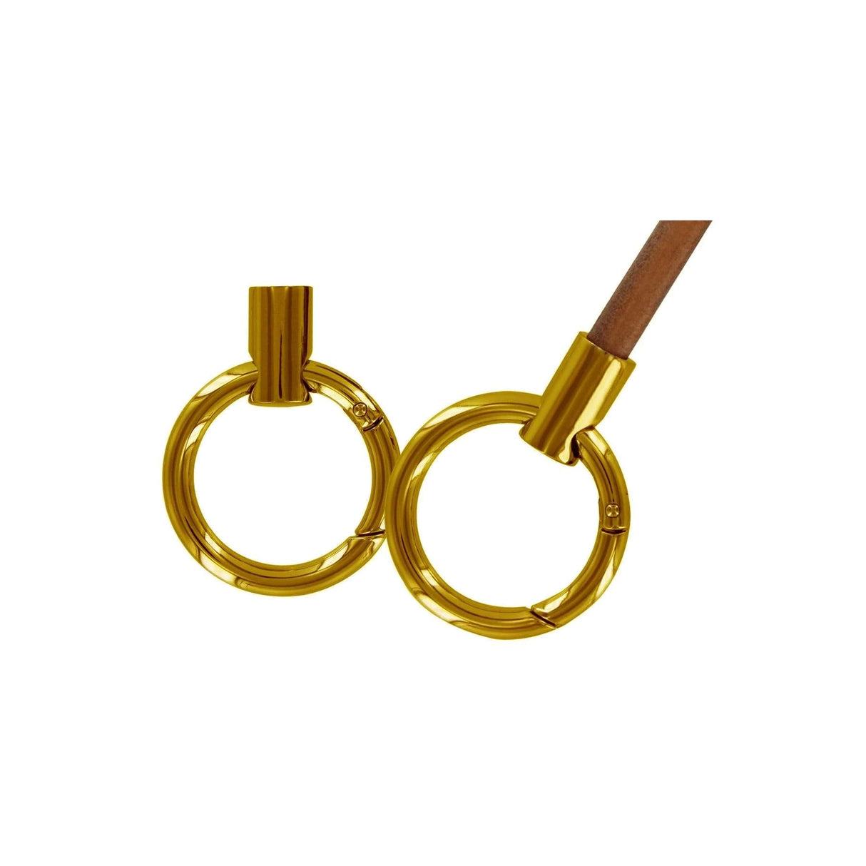 1 1/4"Shiny Gold, Gate Ring with Strap End, Zinc Alloy, #P-3145-GOLD