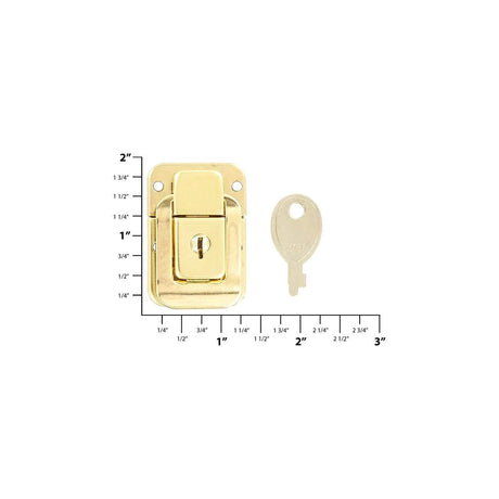 1 3/4" Brass, Lock, Steel, #F-11-BP