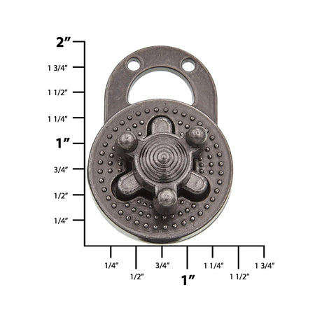 1 3/8" Antique Nickel, Turn Lock, Zinc Alloy, #P-2410-ANTN