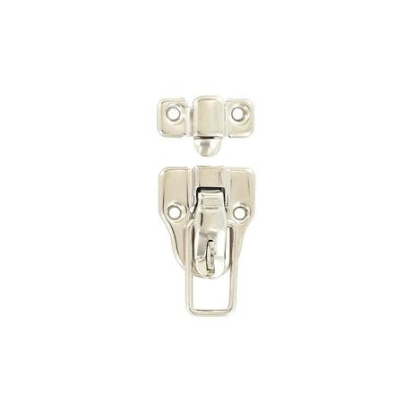 2 3/8" Nickel, Drawbolt w/ Padlock Loop, Steel