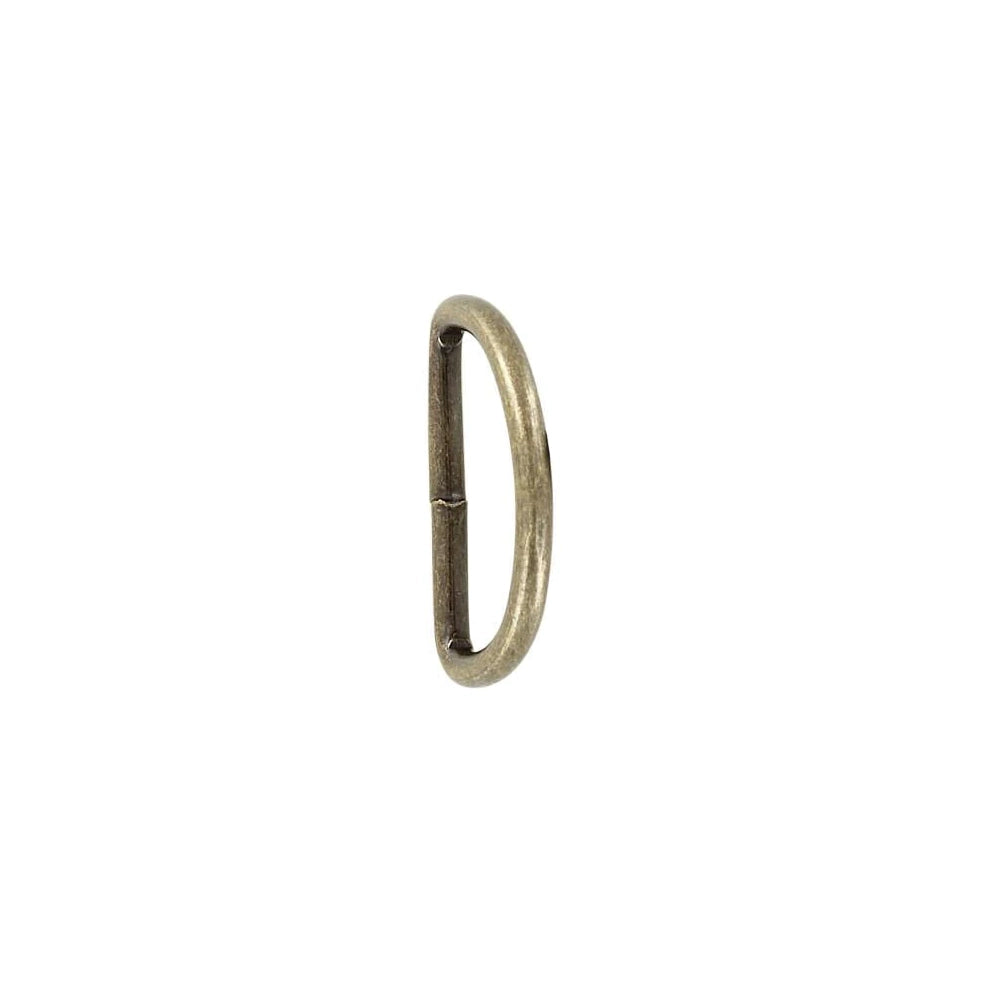 1 1/2" Antique Brass, Welded D Ring, Steel, #P-2071-ANTB