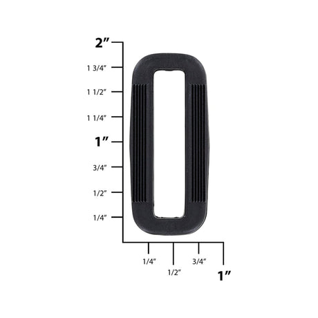 1 1/2" Black, Common Loop, Plastic