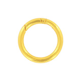 1 1/2" Shiny Gold, Spring Gate Round Ring, Zinc Alloy