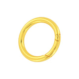 1 1/2" Shiny Gold, Spring Gate Round Ring, Zinc Alloy