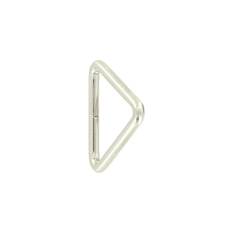 1 1/2" Shiny Nickel, Welded Triangle Ring, Steel