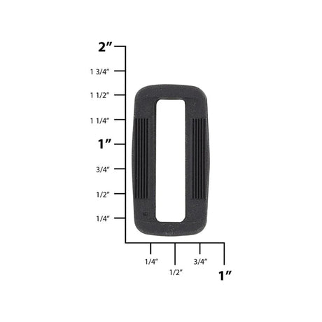 2" Black, Common Loop, Plastic