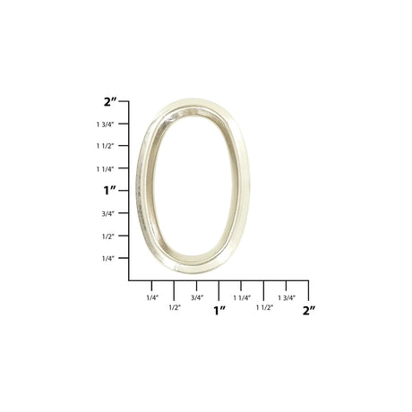 1 11/16" Nickel, Beveled Oval Ring, Zinc Alloy, #P-2871-NIC