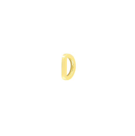 1/2" Shiny Gold, Cast Flat D Ring, Zinc Alloy-PK5