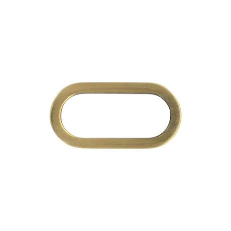 1" Antique Brass, Cast Oval Flat Ring, Zinc Alloy