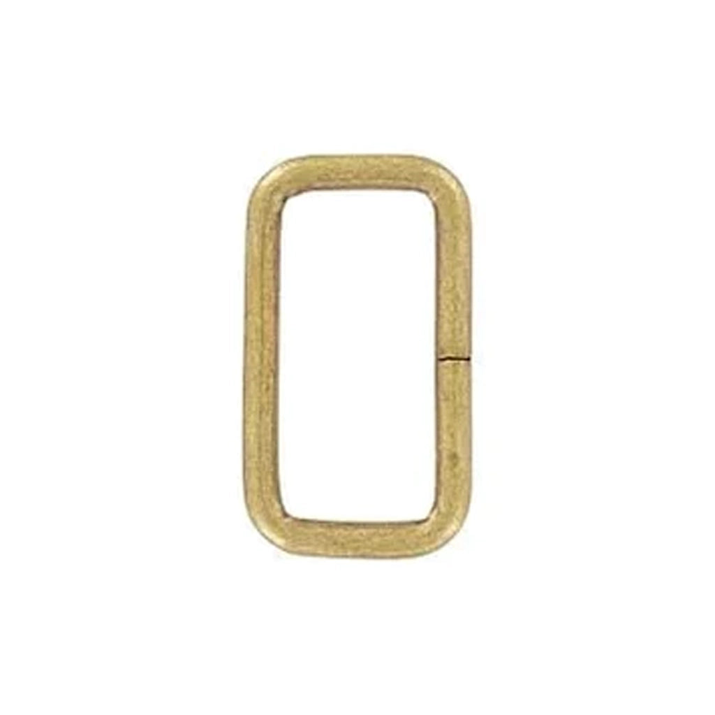 1" Antique Brass, Split Rectangular Ring, Steel, #C-25-1-ANTB