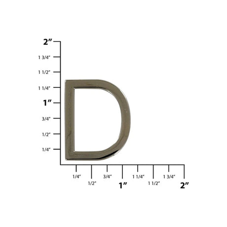 1"Gunmetal, Solid D Ring, Zinc Alloy