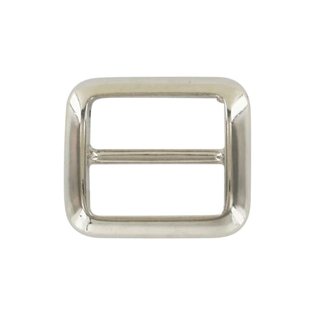 1" Shiny Nickel, Cast Concave Tri Glide Buckle, Zinc Alloy