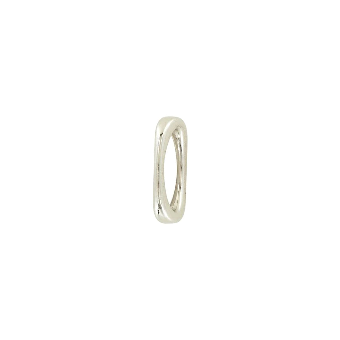1" Shiny Nickel, Oval Ring, Zinc Alloy, #P-2987-NIC