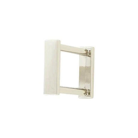 1" Shiny Nickel, Solid Rectangular Ring, Zinc Alloy