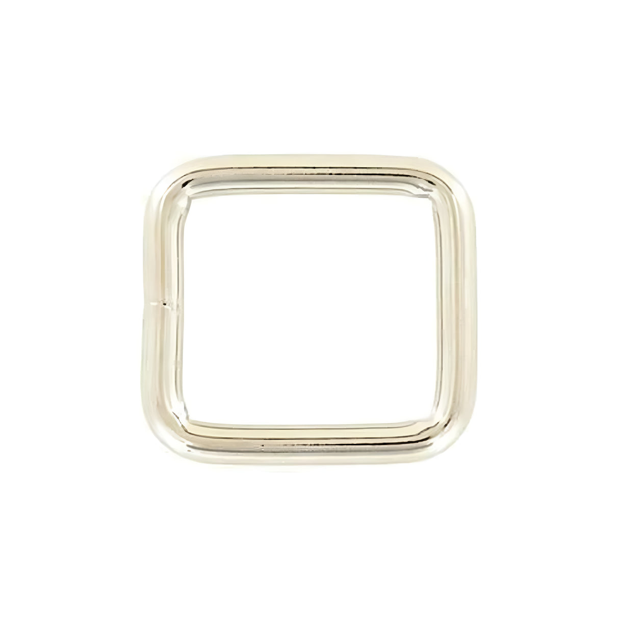 1" Shiny Nickel, Welded Ring, Steel