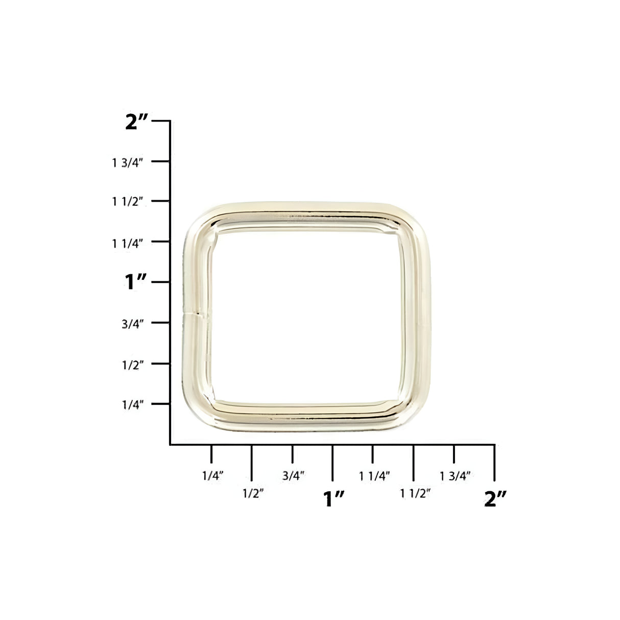 1" Shiny Nickel, Welded Ring, Steel