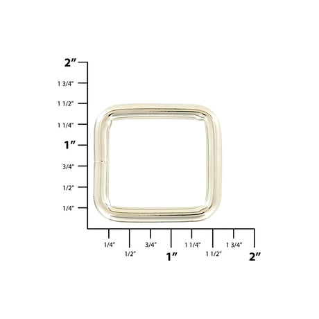 1" Shiny Nickel, Welded Ring, Steel