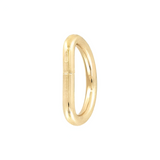 1" Shiny Gold, Split D Ring, Steel