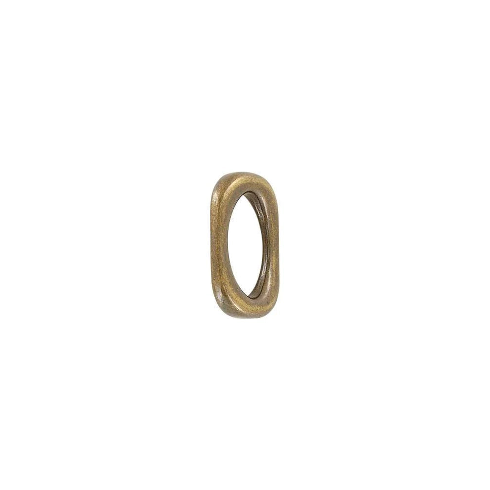 3/4" Antique Brass, Solid Oval Ring, Zinc Alloy, #P-2986-ANTB