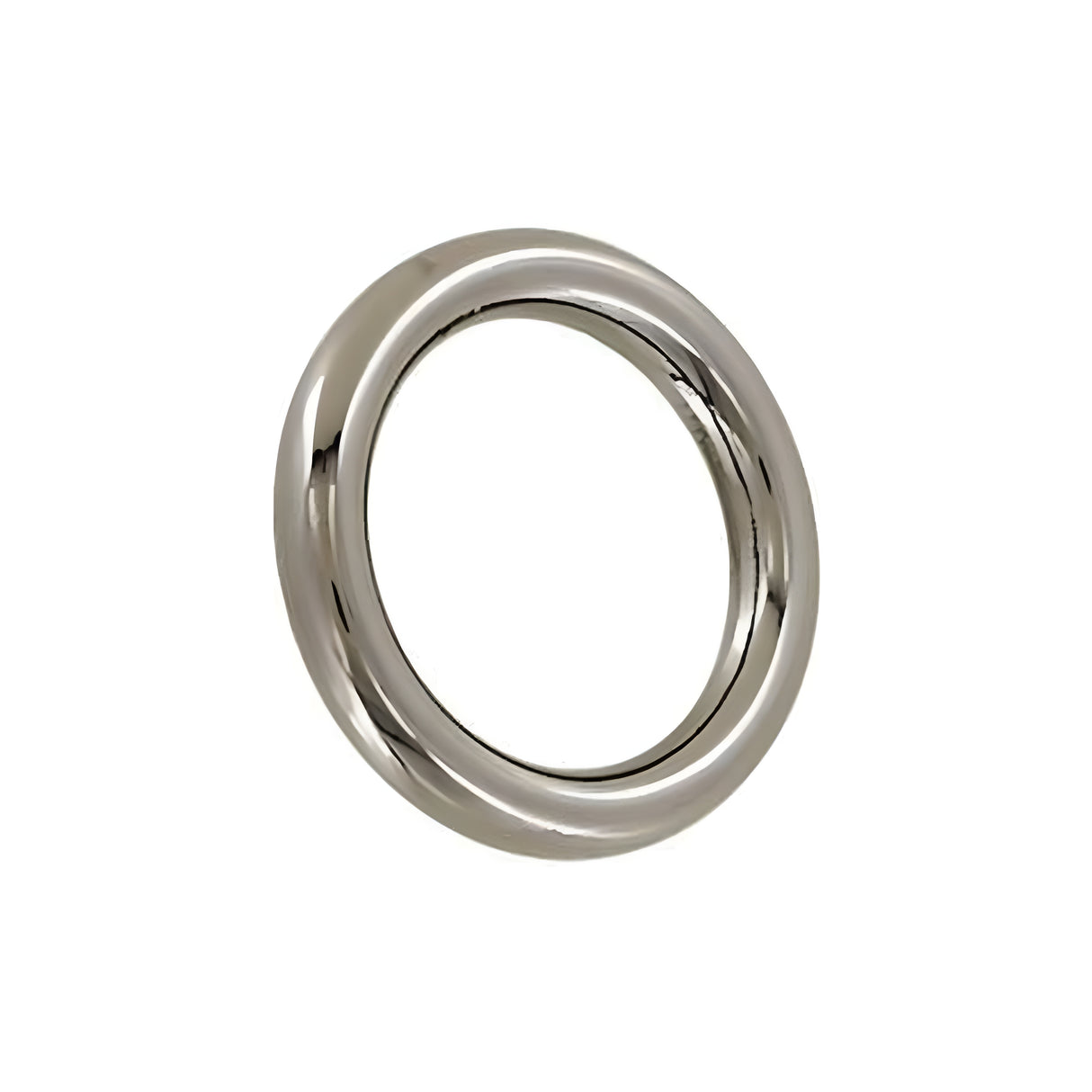 3/4" Shiny Gunmetal, Solid Round Ring, Zinc Alloy