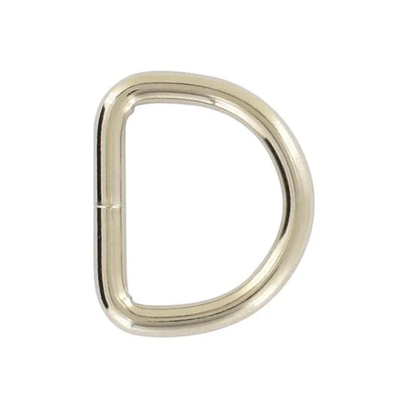 3/4" Nickel, Welded D Ring, Steel