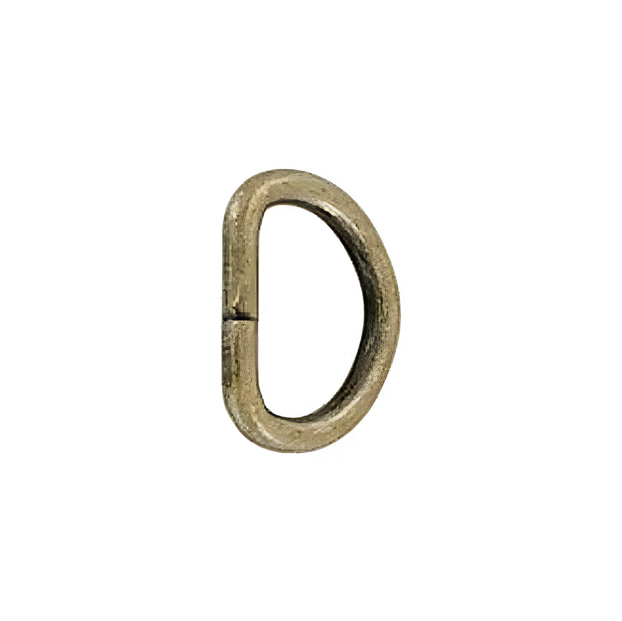 3/8" Antique Brass, Split D Ring, Steel