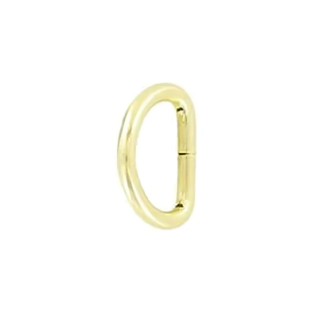 3/8" Brass, 2mm Gauge Split D Ring, Steel
