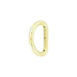 3/8" Brass, 2mm Gauge Split D Ring, Steel