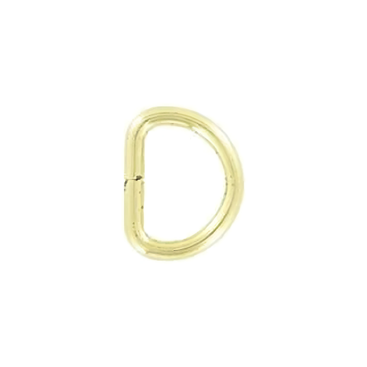 3/8" Brass, 2mm Gauge Split D Ring, Steel