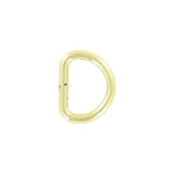 3/8" Brass, 2mm Gauge Split D Ring, Steel