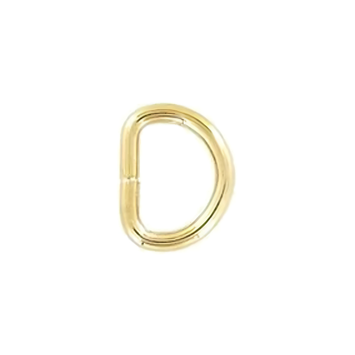 3/8" Shiny Gold, Split D-Ring, Steel